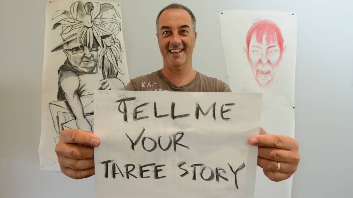 Eric Lobbecke wants people to come into the Manning Regional Art Gallery to tell him their Taree story.