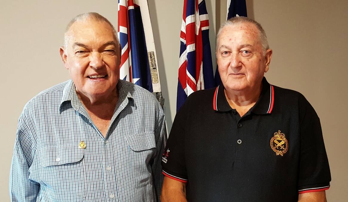 Leadership: New RSL president Brian Carr and vice president Geoff Gillard following their election.