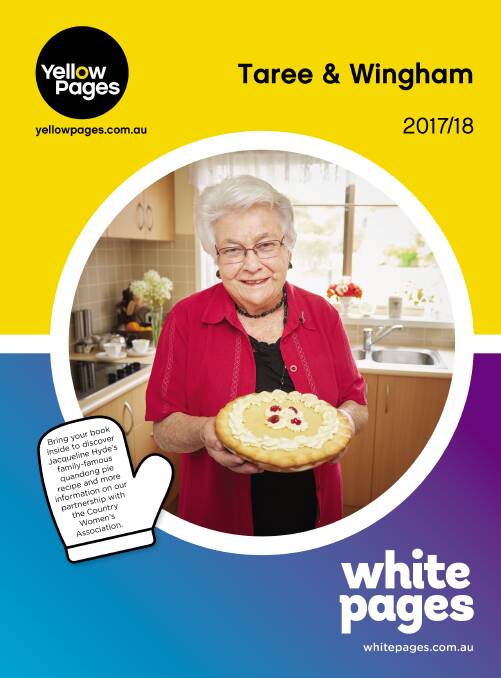 Cover girl: Taree’s Undiscovered Baking Legend, Jacqueline Hyde, won the hearts (and mouths) of a panel of judges with her winning recipe; her family-famous quandong pie.