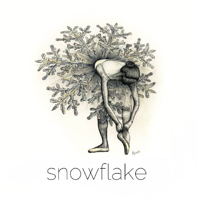 This is what the snowflake looked like in Katie Hardyman's imagination as she wrote her song. The image was drawn by artist Monica Markovina.