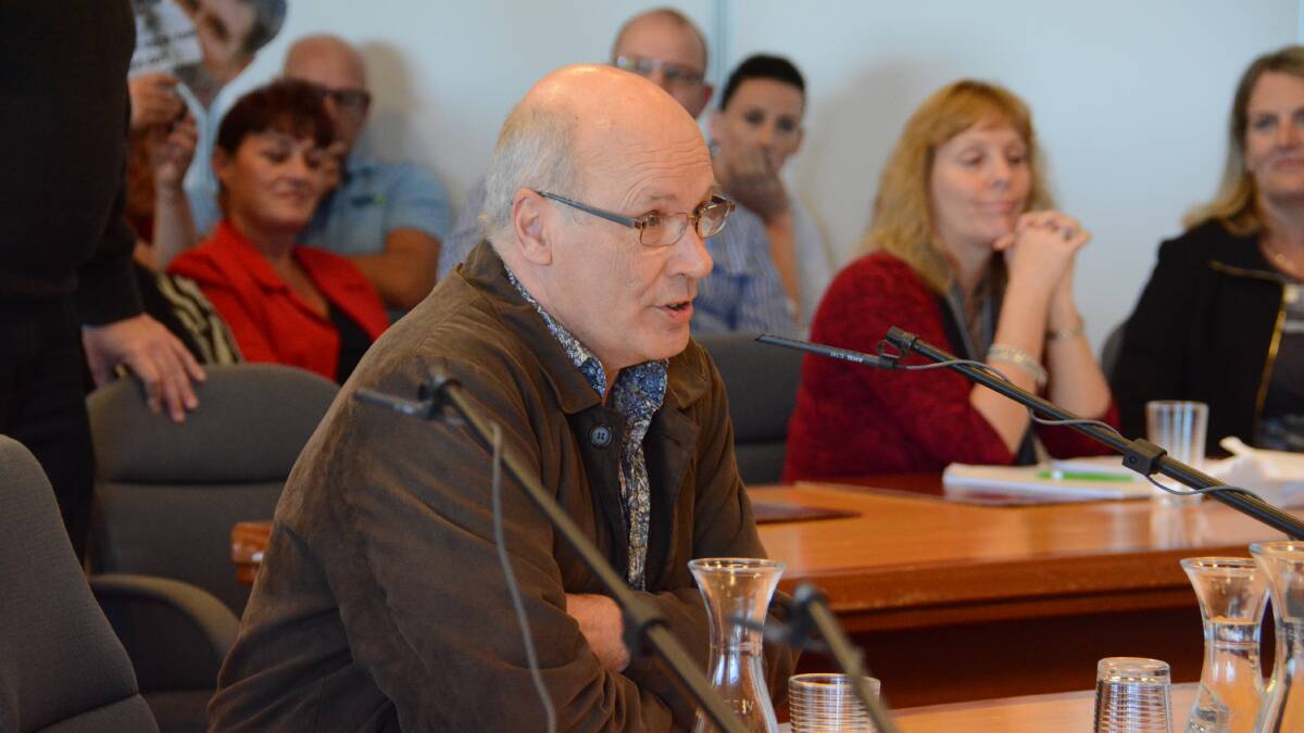 Chris Sheed was one of 14 people to speak at the MidCoast Council meeting on Wednesday afternoon (June 8) in opposition to the forced council amalgamation.