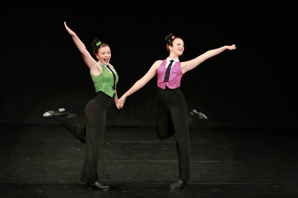 Kayley Maggs and Lily Stace (Port Macquarie) won Section 529 District Dance Duo/Trio 12 years and under.