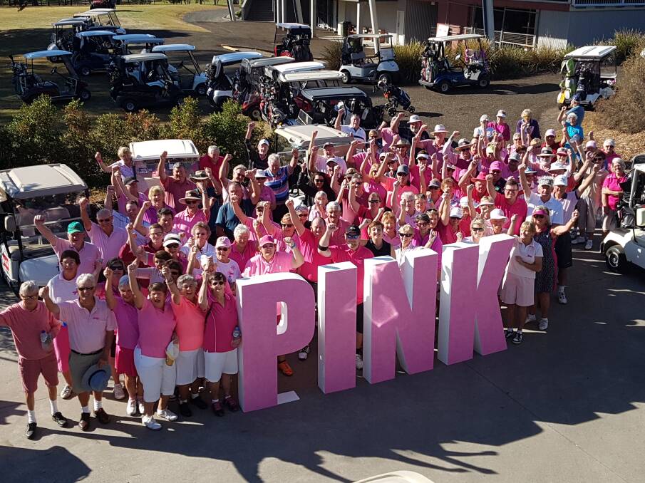 Raising money: The Club Taree Ladies Golf Day became a Pink fundraiser and saw 120 golfers participating.