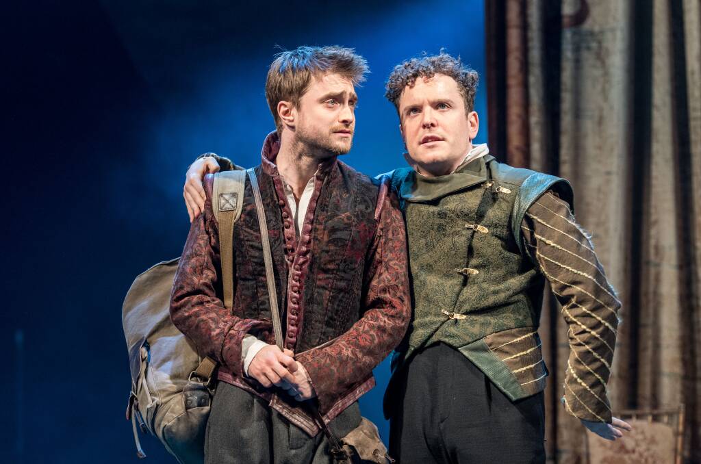 OnScreen: Daniel Radcliffe and Joshua McGuire in the Tom Stoppard comedy Rosencrantz and Guildenstern are Dead. Photo by Manuel Harlan.