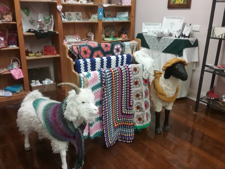 Sheeps and goats: Life-like animal models have been donated to Taree Craft Centre by artisan Carol Holland.