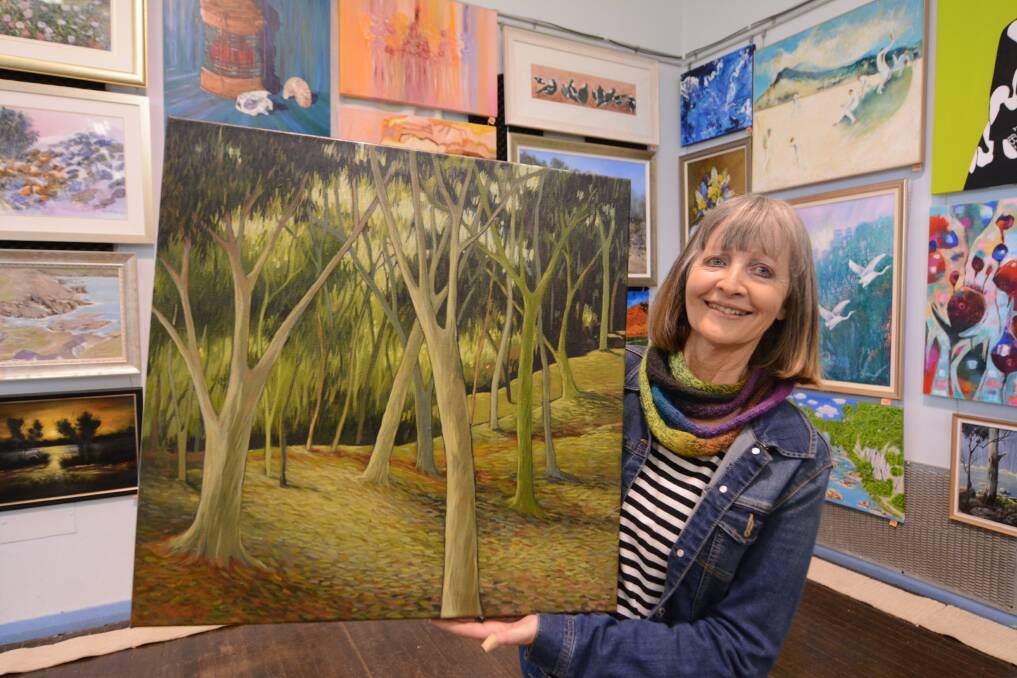 Yvette Hugill from Wingham with one of her entries.