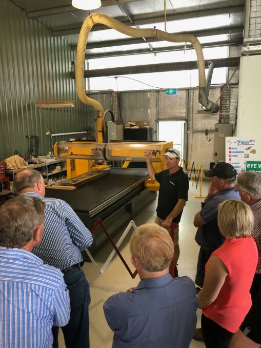 Advanced manufacturing process: Industry representatives at the Croker Oars factory at Oxley Island during a visit organised by the Advanced Manufacturing Growth Centre.