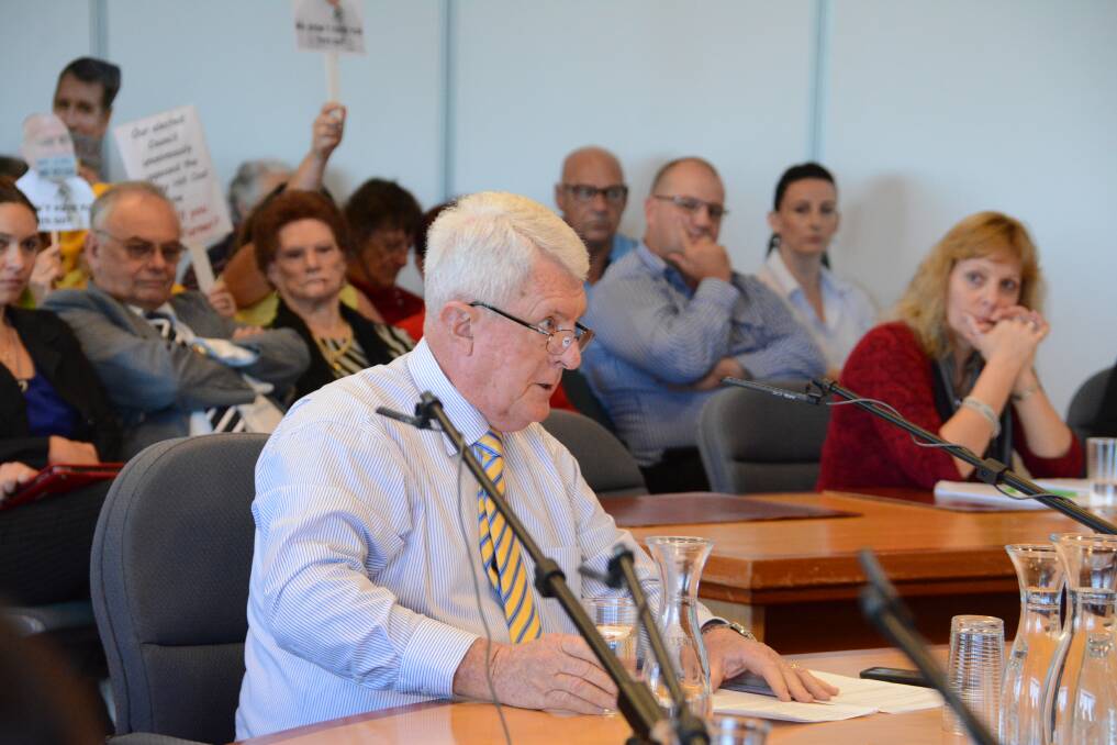 Former Greater Taree mayor Paul Hogan was one of 14 speakers to address administrator John Turner and interim general manager Glen Handford at the MidCoast Council meeting in Taree this afternoon (June 8).
