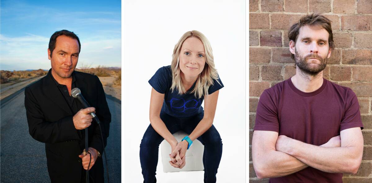 Comedians: Tom Rhodes, Katie Burch and Luke Heggie are heading to Taree as part of the Sydney Comedy Festival roadshow.