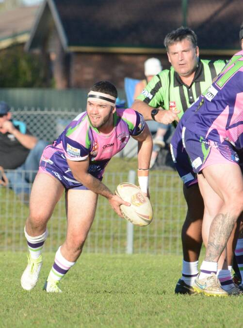 Mick Henry, pictured here playing for Taree City in the Group Three Rugby League competition, returns to the Taree open men's side for this weekend's State Cup in Port Macquarie.