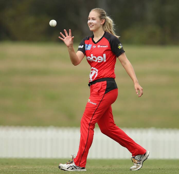 Maitlan Brown is over a stress fracture in the leg and is looking forward to the start of the Women's Big Bash League. Photo Getty Images.