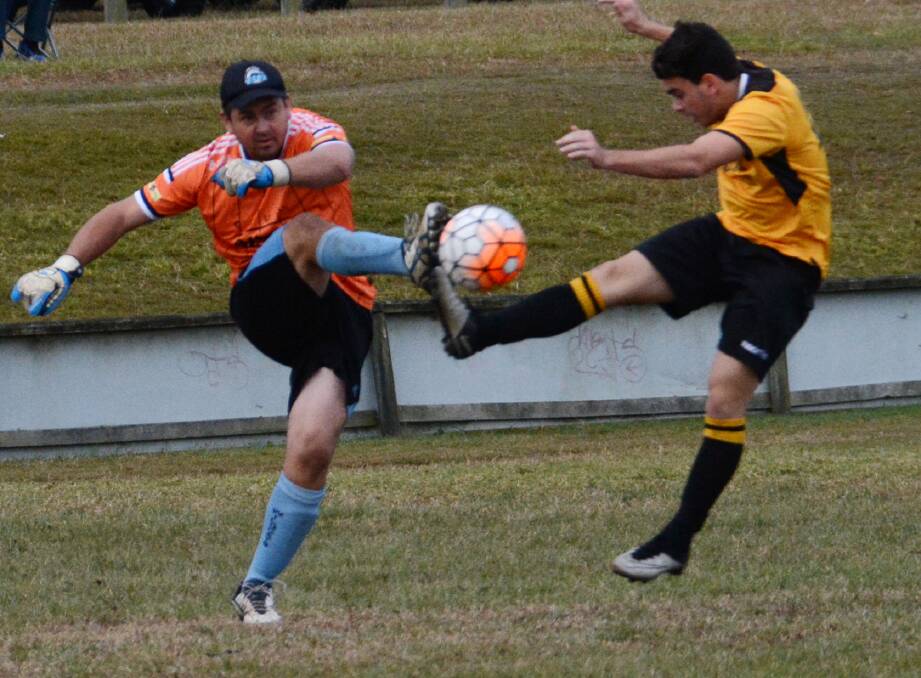 Goal keeper Josh Ferris turned in an outstanding first-half performance for Taree in the elimination semi-final win over Kempsey Saints at Kempsey.