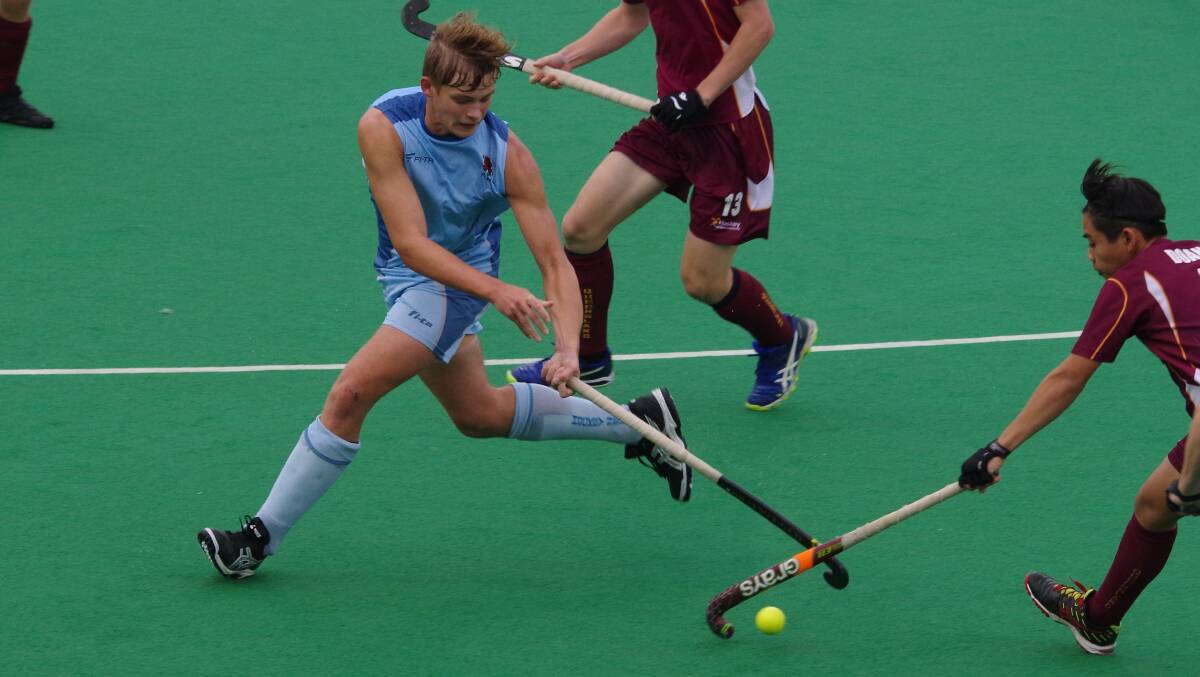 Wade Harry in action for NSW at the Australian under 18 championships. He is currently in Europe with the Australian All Schools under 16 team.