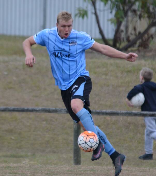 Jackson Witt scored four goals as Taree crushed Port FC 10-1 in the Football Mid North Coast Premier League clash at Omaru. See story page 15.
