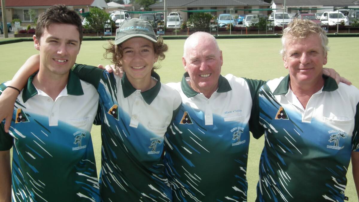 Runners up: Cory Fitzgerald, Malechai McTaggart, Ron Carder and Mick Ansell from Pacific Palms.