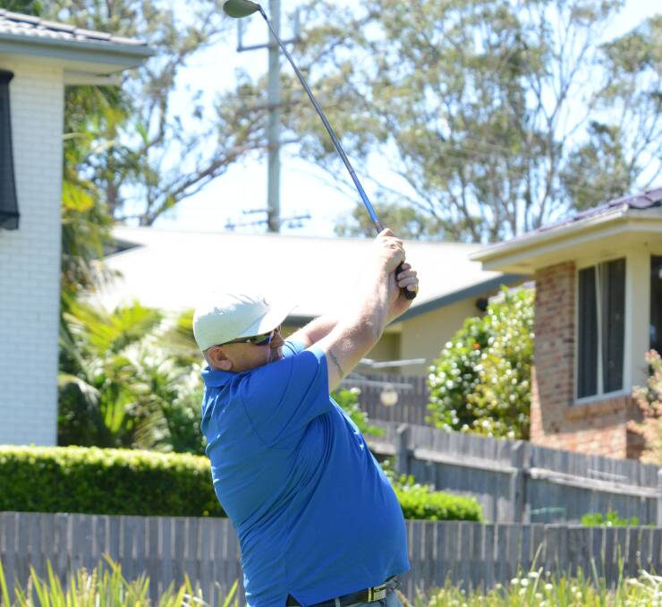 James Fawkner hits off in the final round of the C-grade championship. The Taree Open will be played on Sunday.