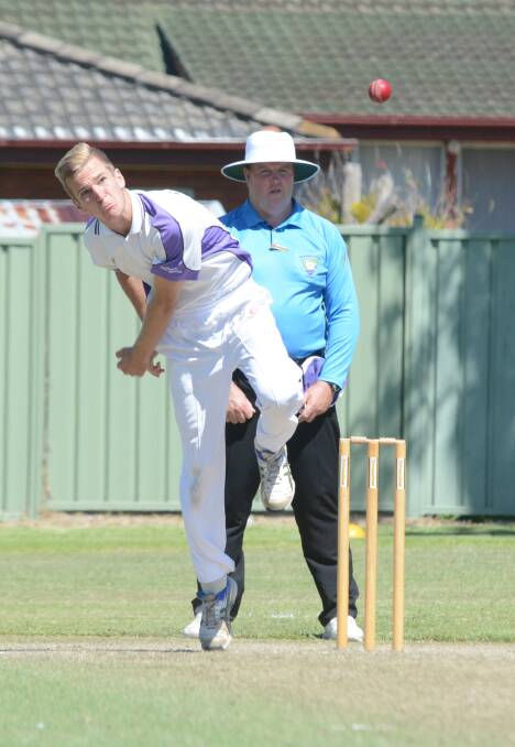 All-rounder Tom Burley playing for United in the Manning first grade competition last season. He's currently performing strongly in England.