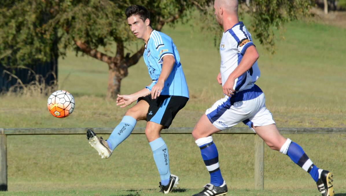 Sean Poli-Cini was among Taree's best in the 1-1 draw against Kempsey Saints at Omaru Park.