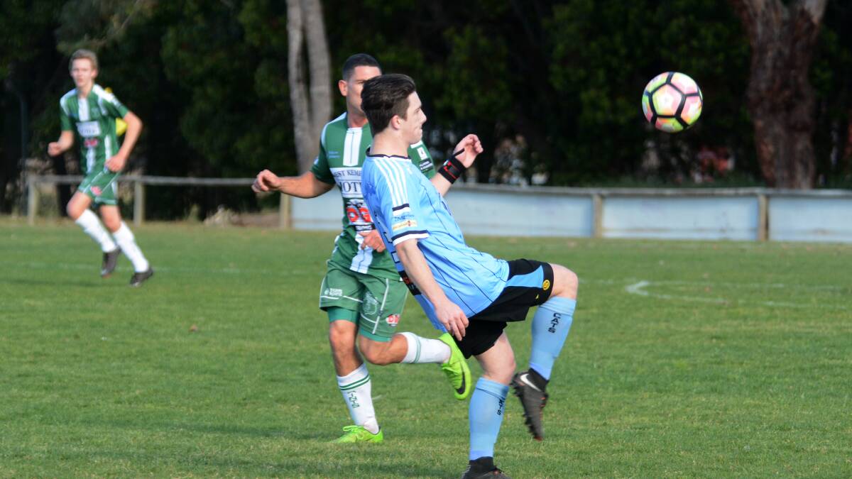 Callum Griffis was Taree's best in the 5-0 win over Kempsey Saints in the Football Mid North Coast Premier League clash at Omaru Park.