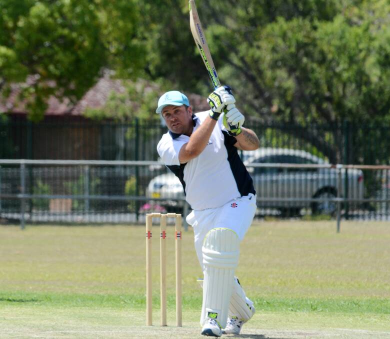 Belligerent best: Taree West batsman Josh Meldrum clubbed his third century of the season when smashing 106 in the clash against United in the final round encounter at Johnny Martin Oval.