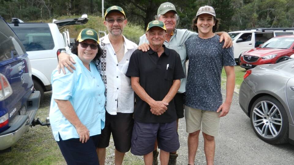 Wingham Rifle Club's contingent at the Blue Mountains (from left) Christina Adams, Duncan Robinson, Barry White, Ean Heaney and Declan Heaney