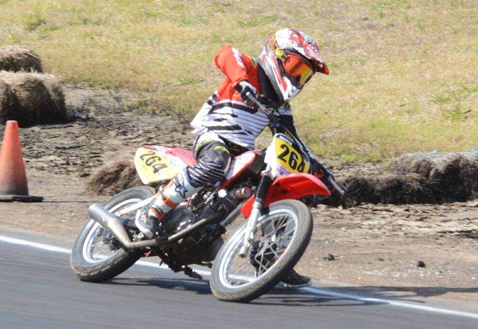 Zane Hopkins will be one of the Taree Motor Cycle Club contingent contesting the Australian Junior Dirt Track Championships this weekend.