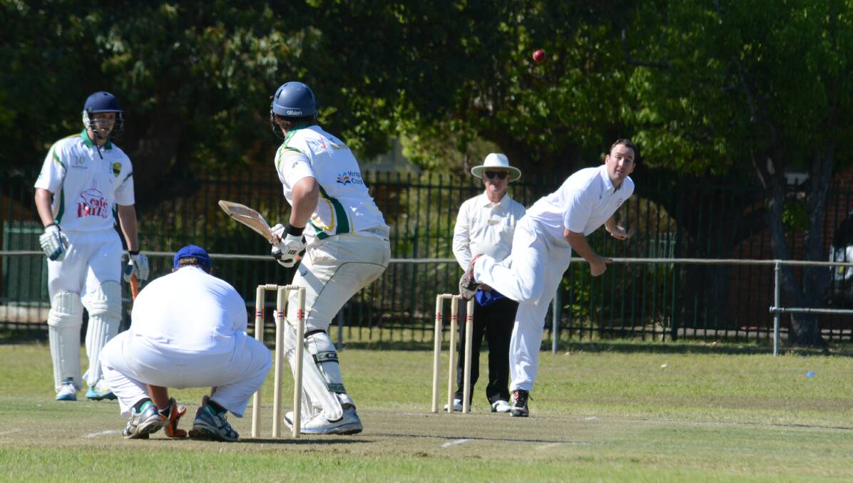 Manning's Ricky Campbell bowling in a representative T20 clash against Hastings at the Johnny Martin Oval.
