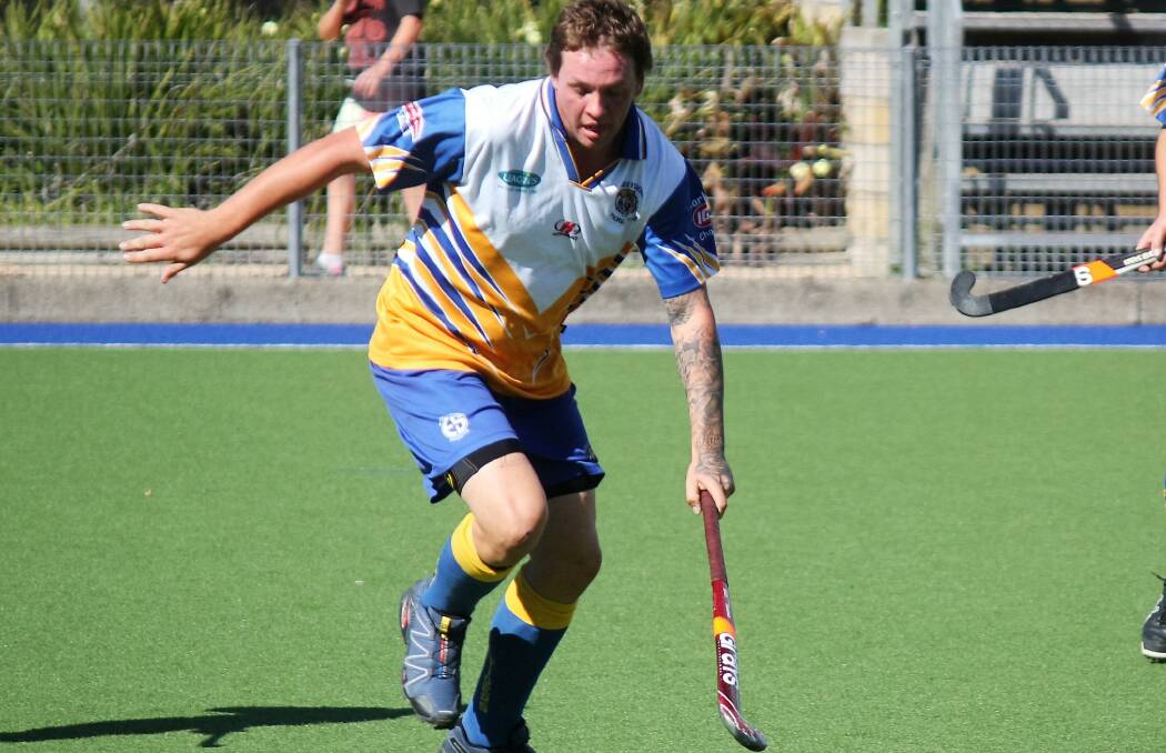 Blake McIntosh was one of the goal scorers for Tigers in the 10-2 thrashing of Wingham in Manning A-grade men's hockey.