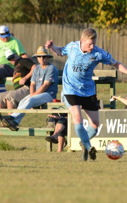Taree captain Jordan Howard controls the ball during a premier league clash. The Wildcats  hope a big crowd will turnout for Saturday's clash against Tuncurry-Forster.