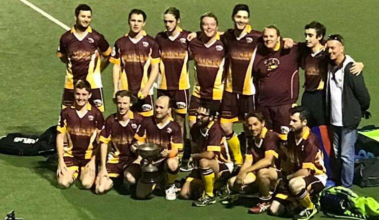 Chatham players after their 4-1 win over Tigers in the Mid North Coast Premier League hockey grand final.