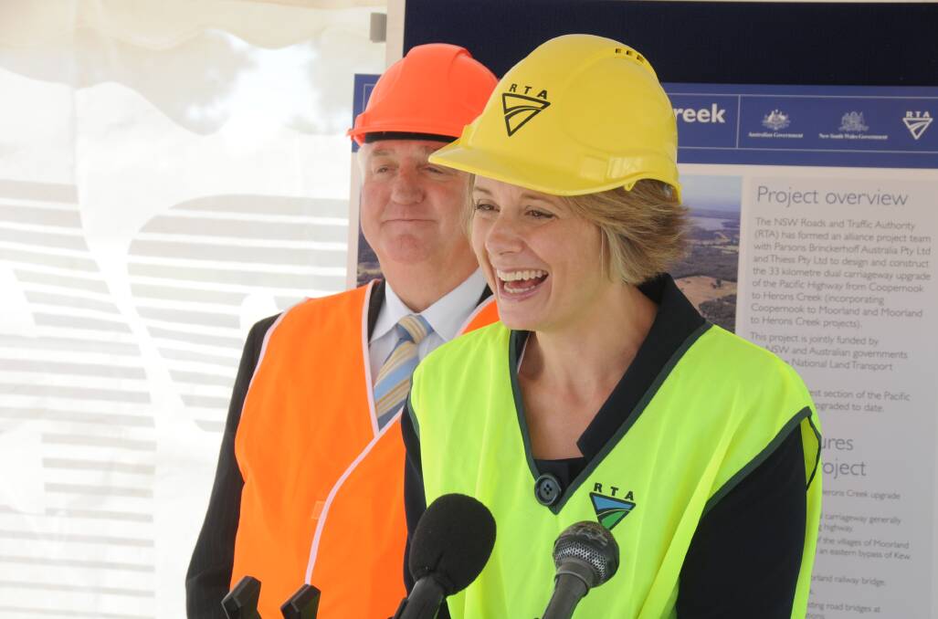 Kristina Keneally opening the Moorland to Herons Creek highway bypass in 2010 during her term as NSW Premier.