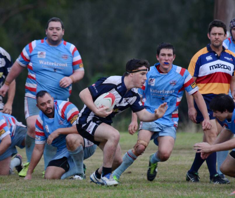 Manning Ratz and Old Bar Clams do battle during a match in the Lower North Coast competition last season at Taree Rugby Park.