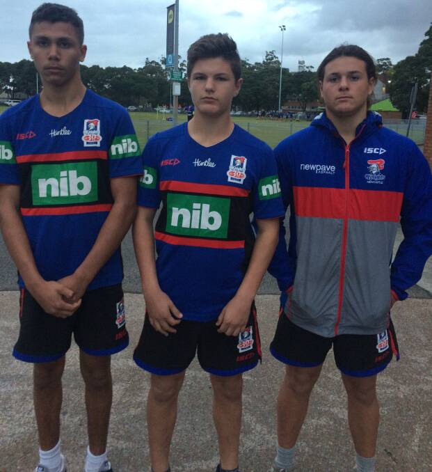 Tylee Donovan (Wauchope) Harry Wesley (Taree Panthers) and Ryan Long (Taree Panthers).
