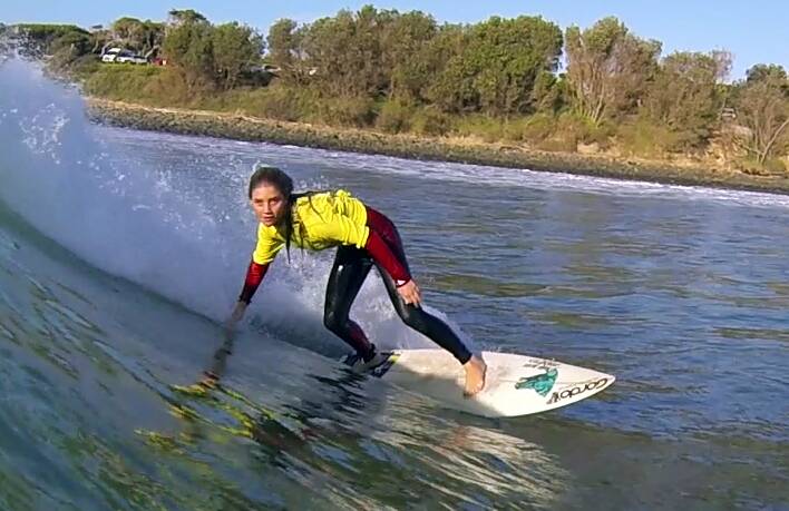 Taree surfer Chelsea Green was a semi-finalist at the State junior championships held at Lighthouse Beach, Port Macquarie this week.