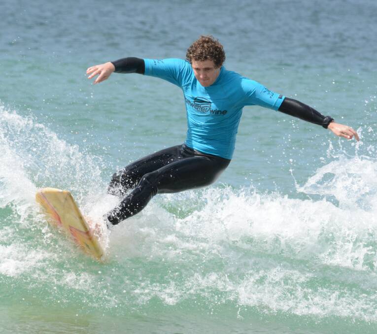 Former world tour surfer Ben Dunn contesting last year's Kev Lee Cup run in conjunction with the Old Bar Festival.