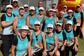 The Manning Dragon boat contingent at the Australian titles held in Perth. Photo supplied.