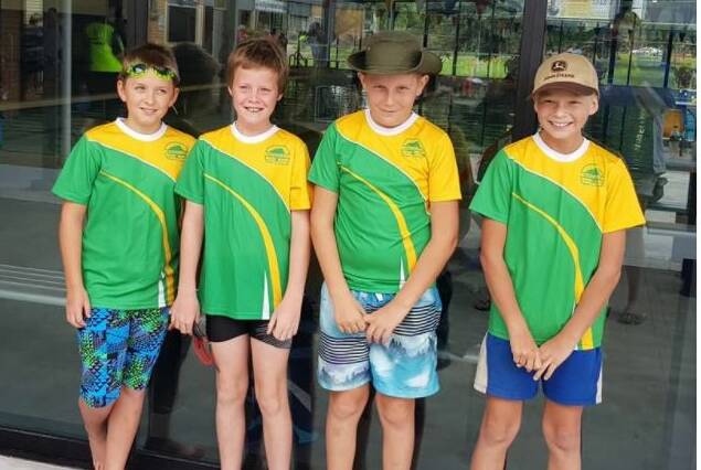 Off to State: The Lansdowne School boys relay swimming team, Beau Williams, Lachlan Callaghan, William Moss and Connor Potts.
