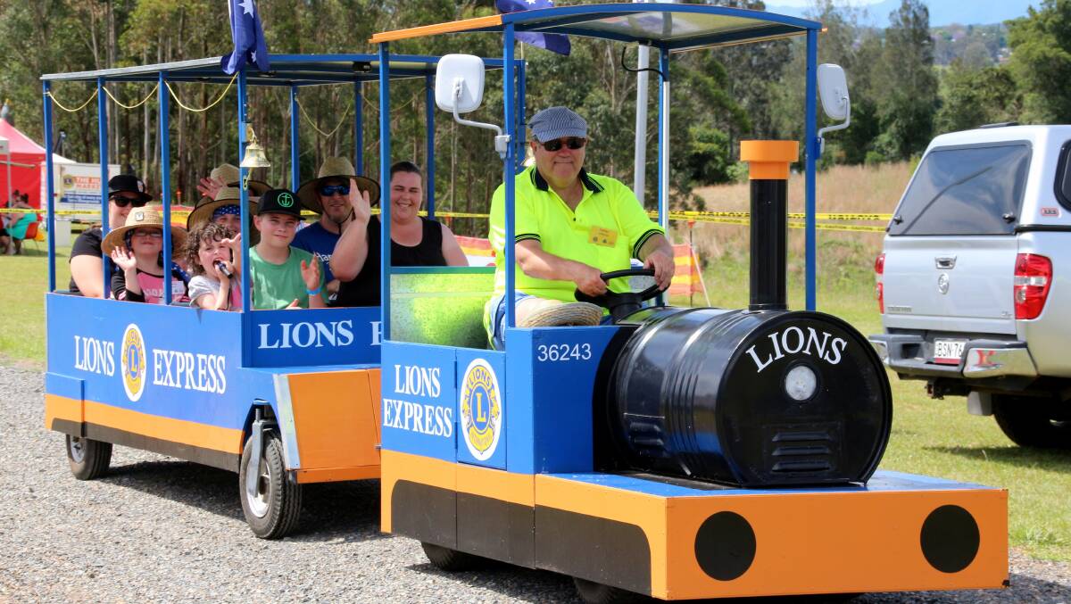 Manning River Lions take their trackless train to community events.