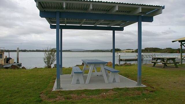 A picnic shelter constructed by Forster Tuncurry Lions.