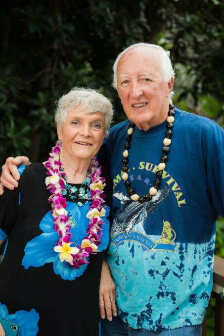 Aloha: Judy and Brian Payne at the Farnham family reunion in Hawaii.