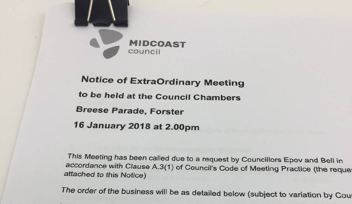 Two MidCoast councillors call for extraordinary meeting to discuss general manager’s position