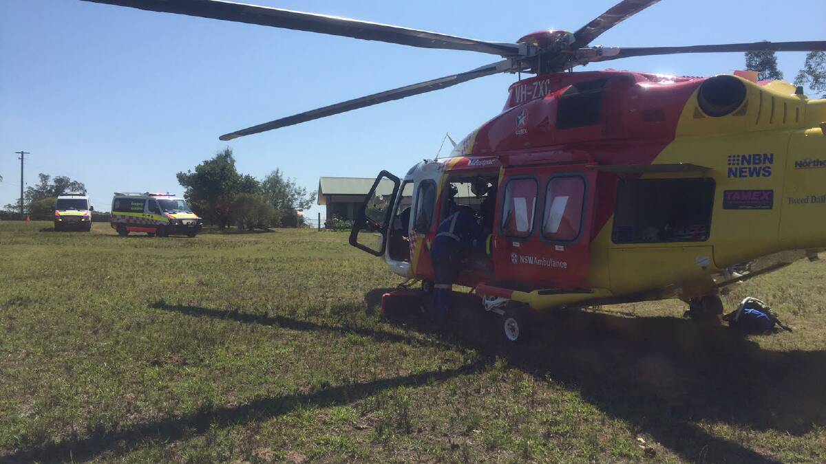 Motorcycle rider transported by rescue helicopter – Bulahdelah