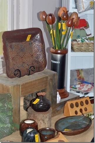 New new pottery and woodwork display.