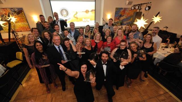 It's on again: Winners celebrate the North Coast Tourism Awards in Byron Shire in 2015.