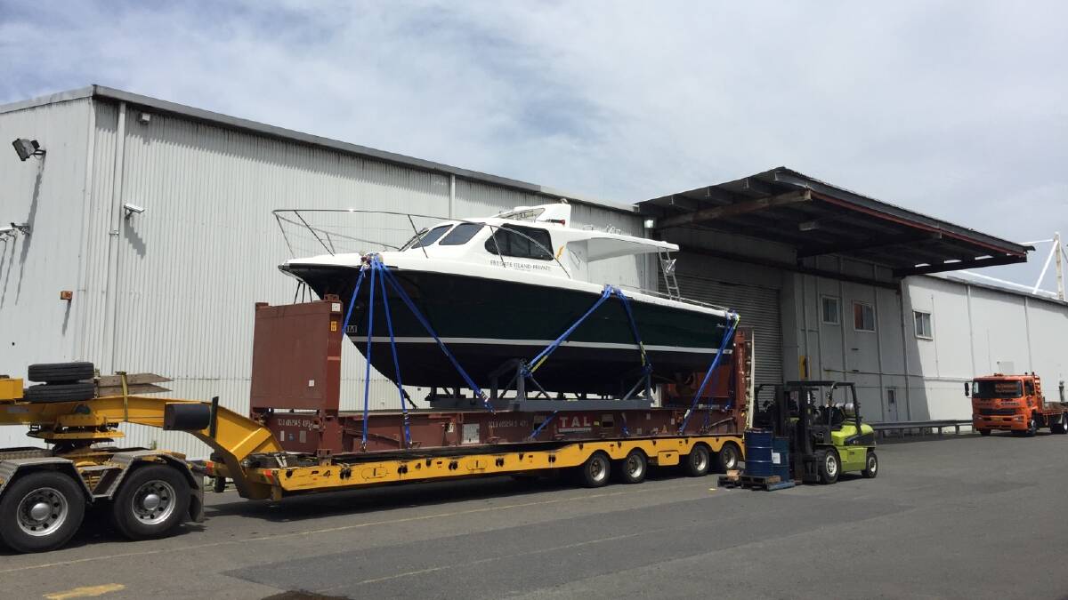 Fregate Island's latest resort vessel leaves Steber's Taree factory on the first leg of its
journey to the Seychelles, a road trip to Sydney before being placed on a container ship.