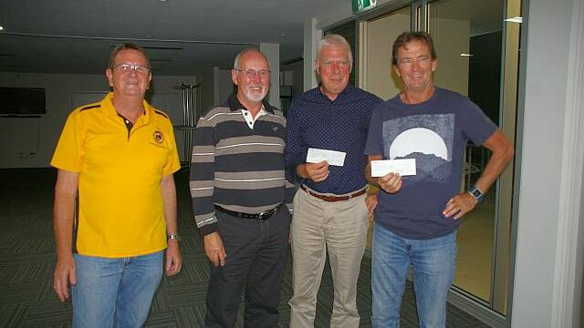 Forster-Tuncurry Lions Club presenting funds raised from its 200 Club.