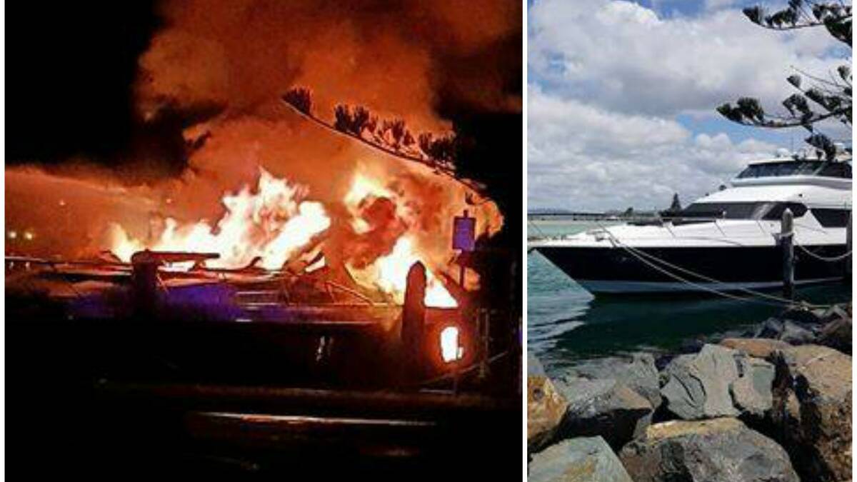 Luxury cruiser destroyed by suspicious fire