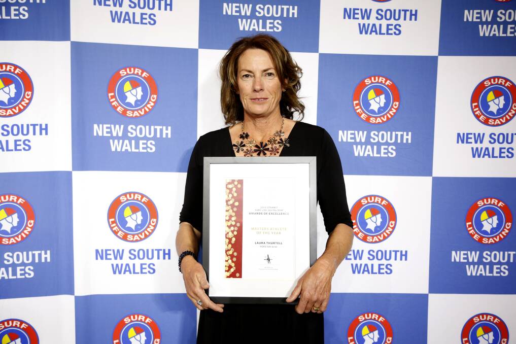 2016 NSW Surf Life Saving Awards of Excellence lower North Coast Masters Athlete of the Year, Laura Thurtell of Forster SLSC.