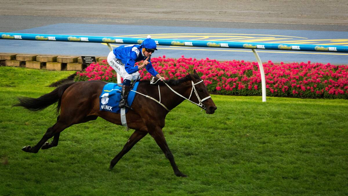 Winx winning her second Cox Plate - the great Hunter Valley born and bred mare.