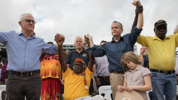 Bill Shorten has backed a referendum question on an indigenous voice to parliament, but Malcolm Turnbull has failed to give bipartisan support. Photo: Peter Eve